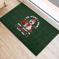 West Highland White Terrier Christmas Rubber Doormat Xmas Holiday Patterns - Wonder Print Shop