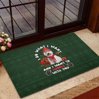 West Highland White Terrier Christmas Rubber Doormat Xmas Holiday Patterns - Wonder Print Shop