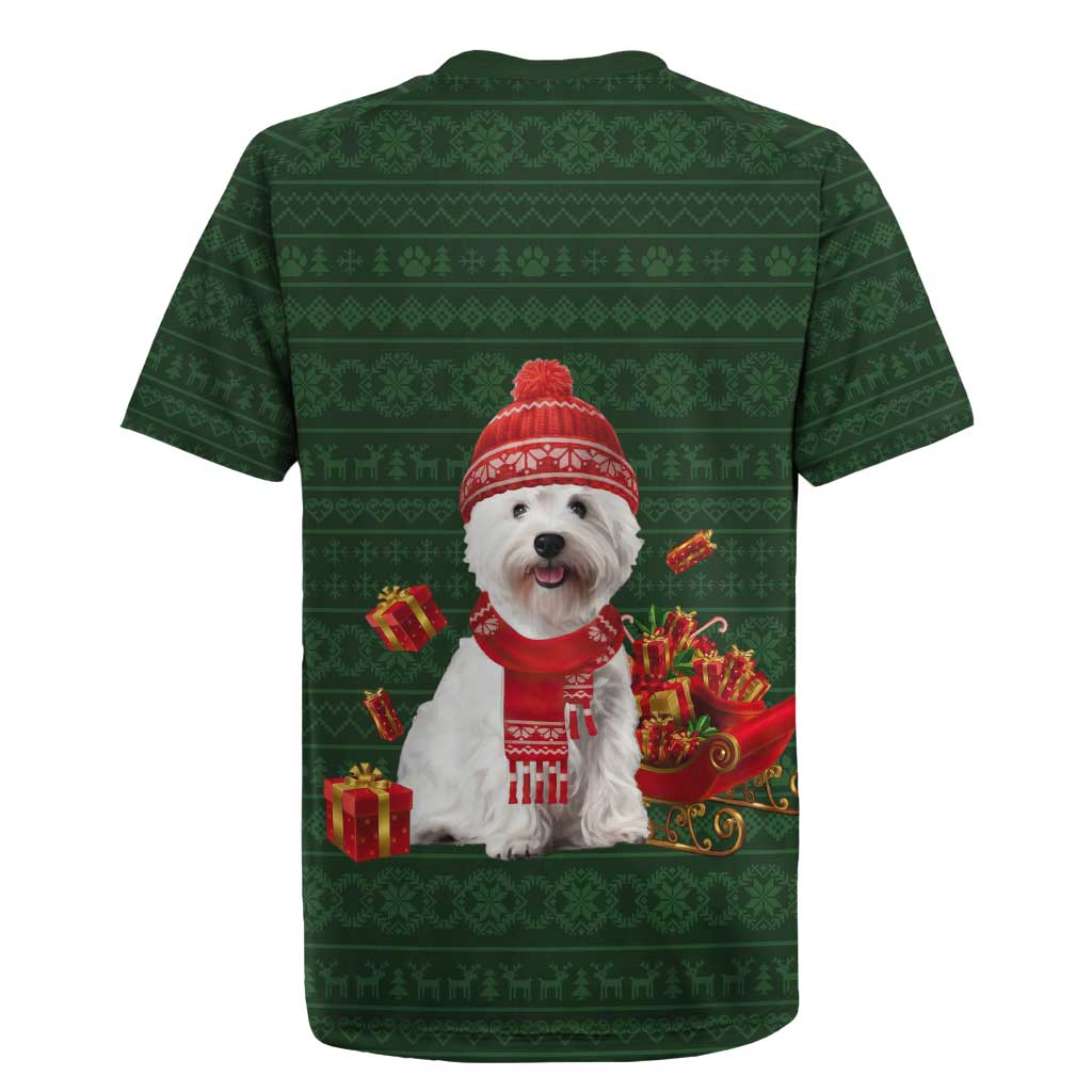 West Highland White Terrier Christmas Rugby Jersey Xmas Holiday Patterns - Wonder Print Shop