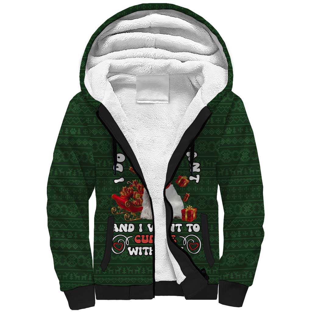 West Highland White Terrier Christmas Sherpa Hoodie Xmas Holiday Patterns - Wonder Print Shop