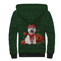 West Highland White Terrier Christmas Sherpa Hoodie Xmas Holiday Patterns - Wonder Print Shop