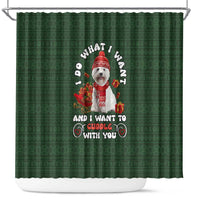 West Highland White Terrier Christmas Shower Curtain Xmas Holiday Patterns - Wonder Print Shop