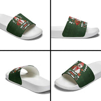 West Highland White Terrier Christmas Slide Sandals Xmas Holiday Patterns - Wonder Print Shop