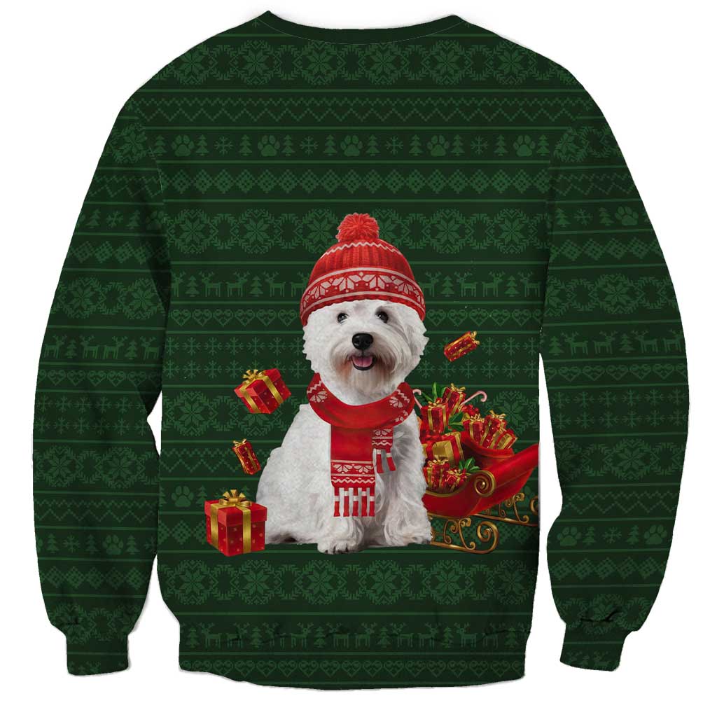West Highland White Terrier Christmas Sweatshirt Xmas Holiday Patterns - Wonder Print Shop