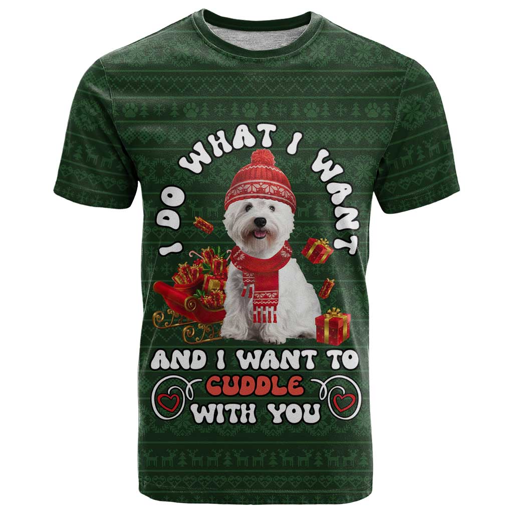 West Highland White Terrier Christmas T Shirt Xmas Holiday Patterns - Wonder Print Shop