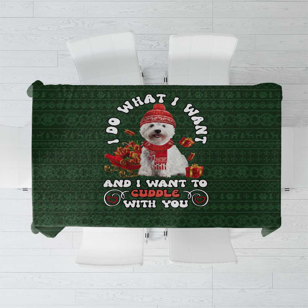 West Highland White Terrier Christmas Tablecloth Xmas Holiday Patterns - Wonder Print Shop