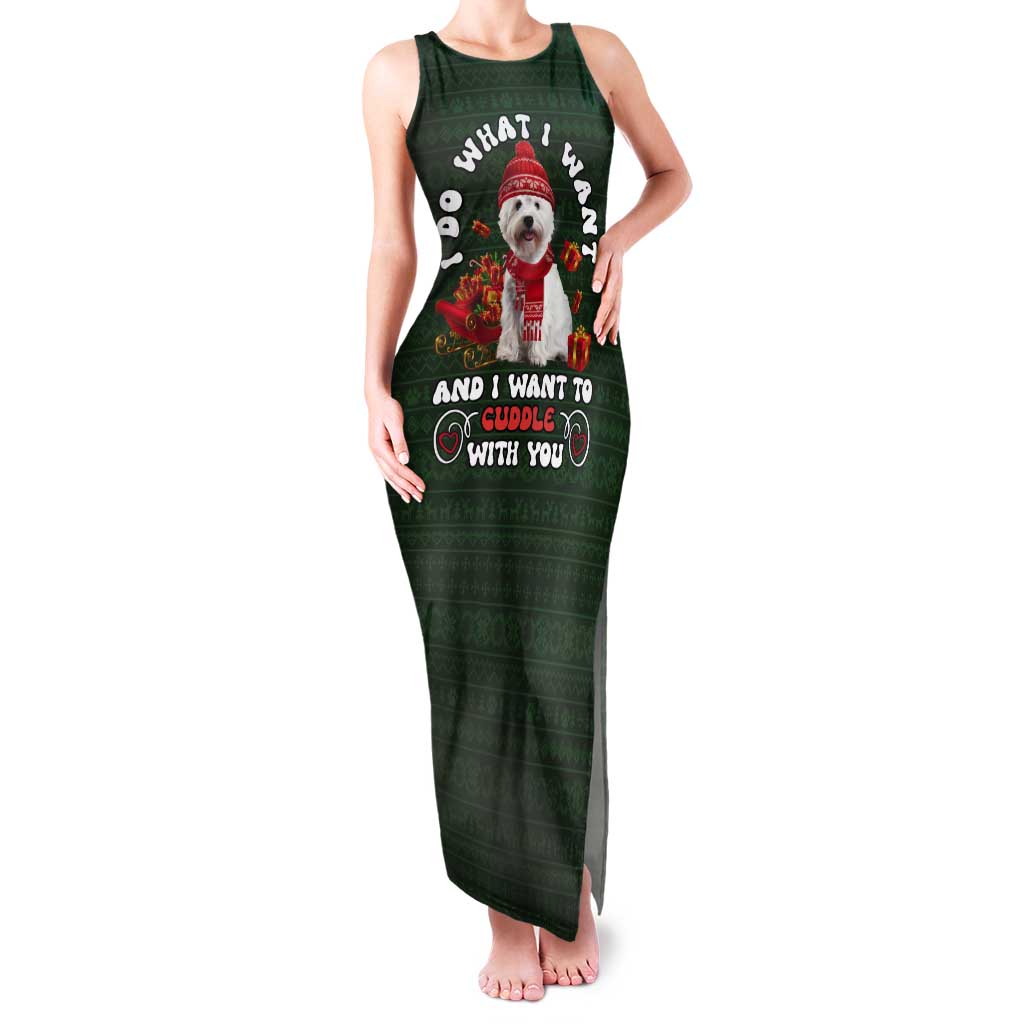 West Highland White Terrier Christmas Tank Maxi Dress Xmas Holiday Patterns - Wonder Print Shop