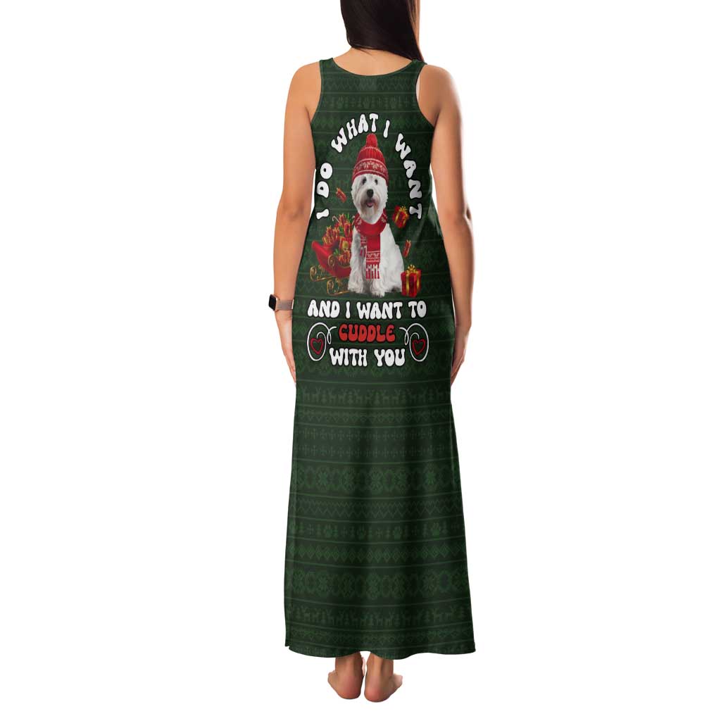 West Highland White Terrier Christmas Tank Maxi Dress Xmas Holiday Patterns - Wonder Print Shop