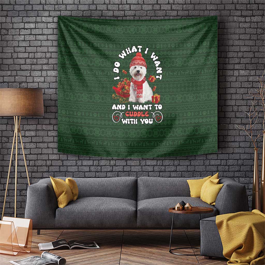 West Highland White Terrier Christmas Tapestry Xmas Holiday Patterns - Wonder Print Shop