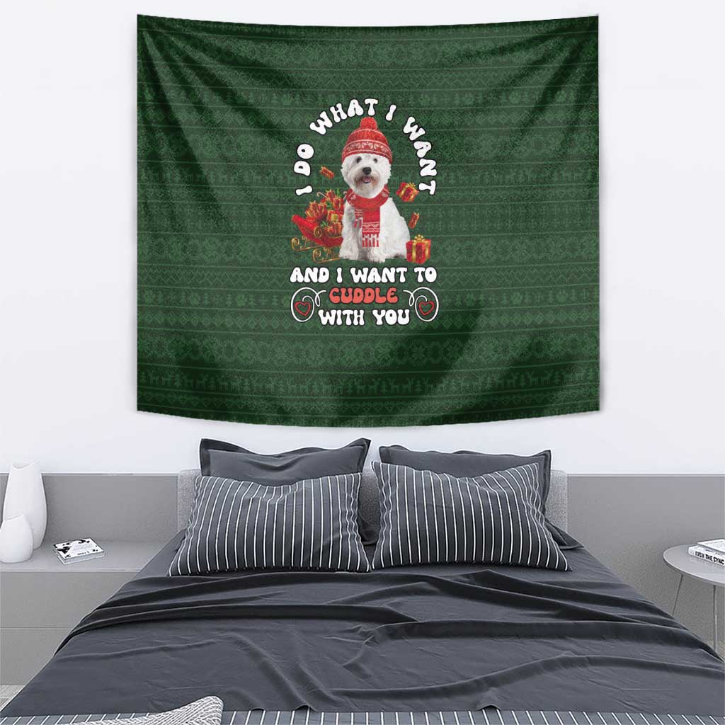 West Highland White Terrier Christmas Tapestry Xmas Holiday Patterns - Wonder Print Shop