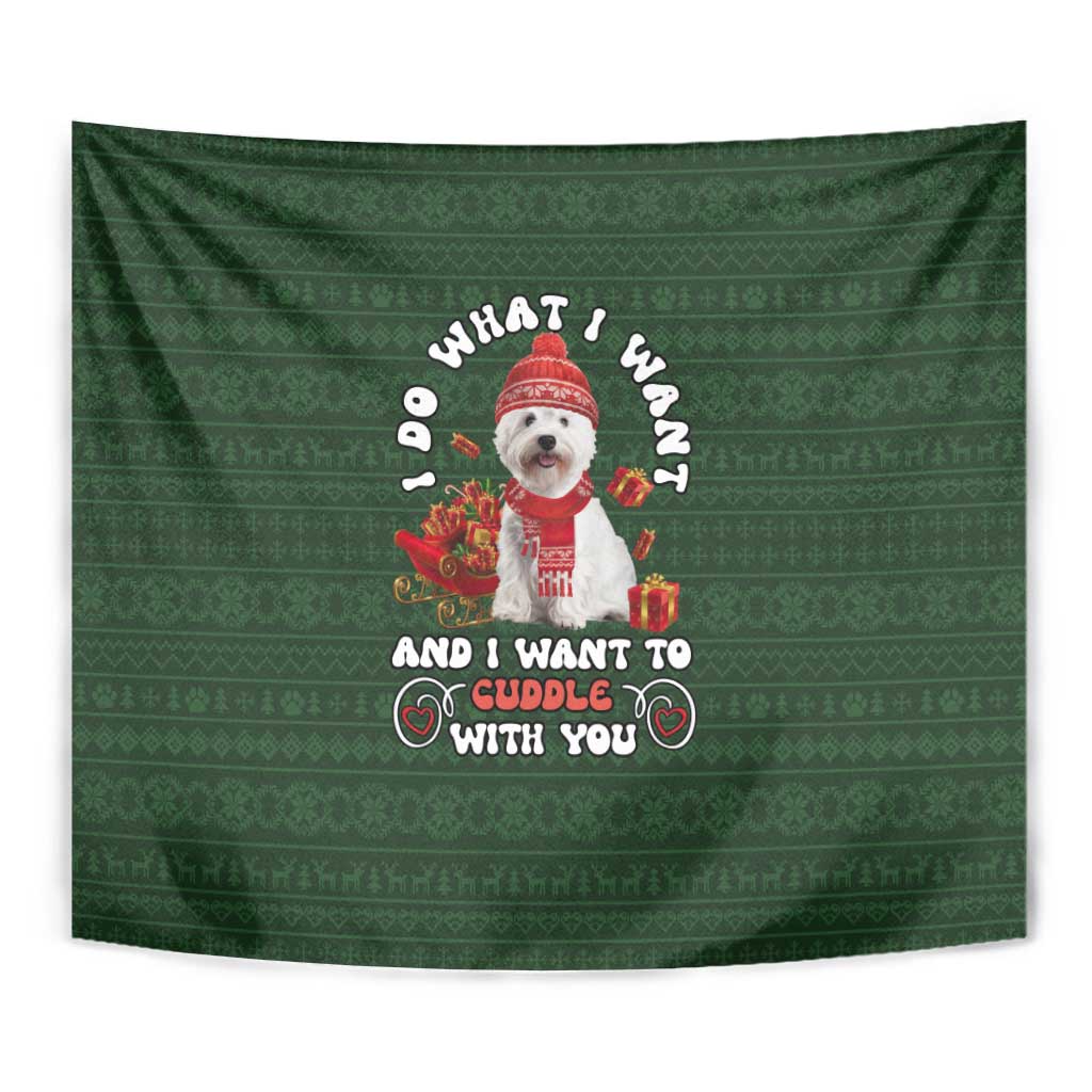 West Highland White Terrier Christmas Tapestry Xmas Holiday Patterns - Wonder Print Shop