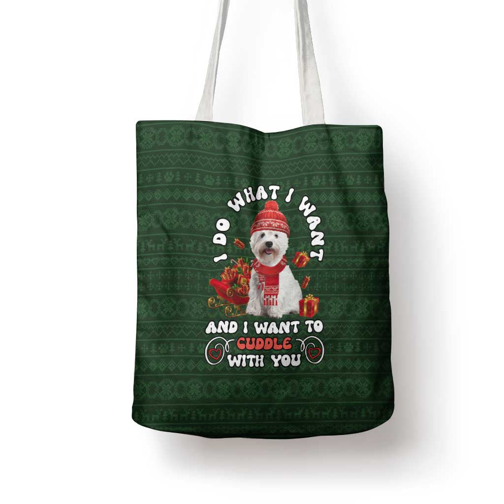 West Highland White Terrier Christmas Tote Bag Xmas Holiday Patterns - Wonder Print Shop