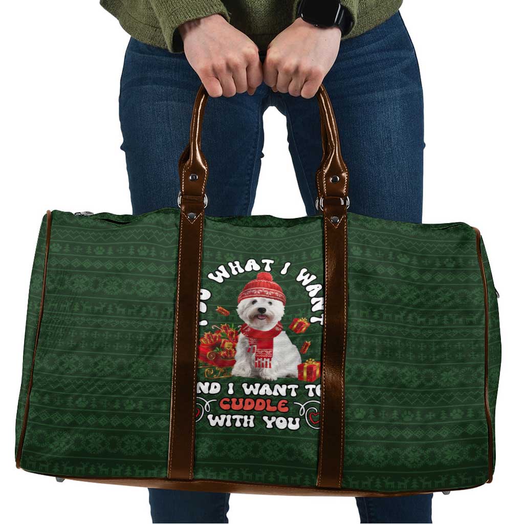 West Highland White Terrier Christmas Travel Bag Xmas Holiday Patterns - Wonder Print Shop