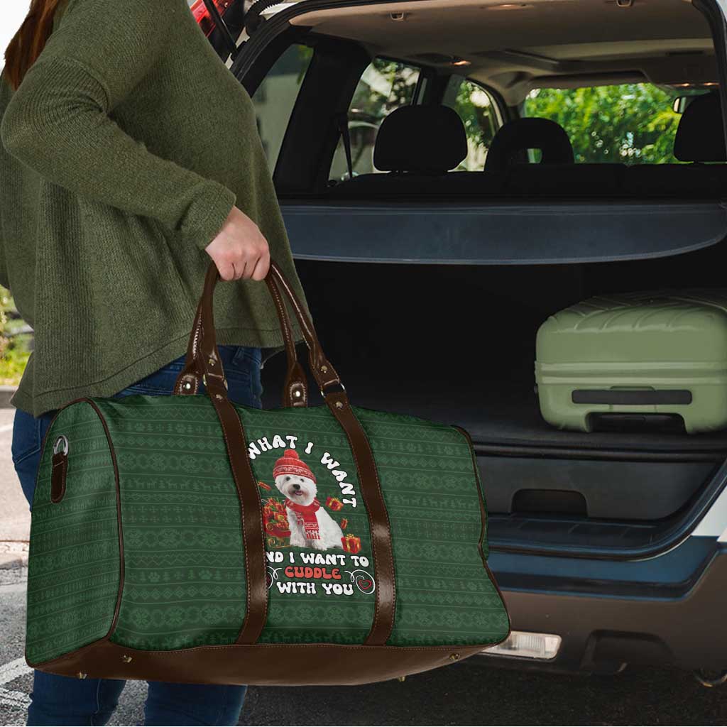 West Highland White Terrier Christmas Travel Bag Xmas Holiday Patterns - Wonder Print Shop