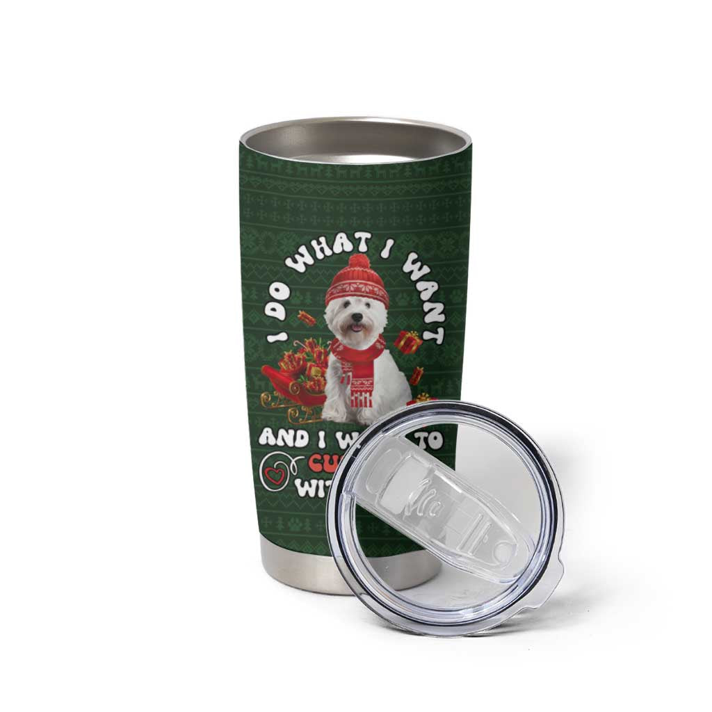 West Highland White Terrier Christmas Tumbler Cup Xmas Holiday Patterns - Wonder Print Shop