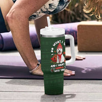 West Highland White Terrier Christmas Tumbler With Handle Xmas Holiday Patterns - Wonder Print Shop