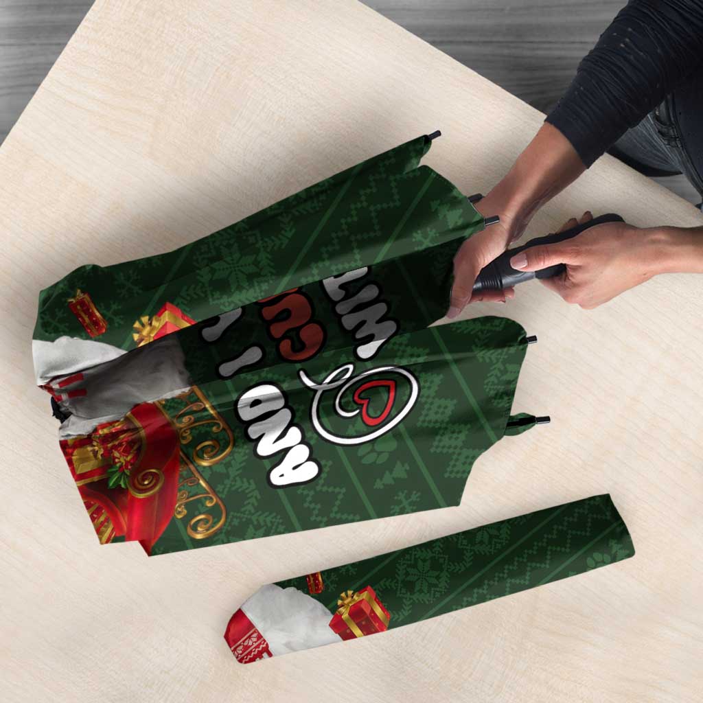 West Highland White Terrier Christmas Umbrella Xmas Holiday Patterns - Wonder Print Shop