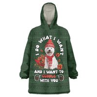 West Highland White Terrier Christmas Wearable Blanket Hoodie Xmas Holiday Patterns - Wonder Print Shop