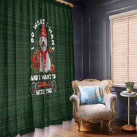 West Highland White Terrier Christmas Window Curtain Xmas Holiday Patterns - Wonder Print Shop