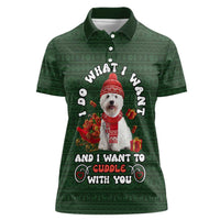 West Highland White Terrier Christmas Women Polo Shirt Xmas Holiday Patterns - Wonder Print Shop