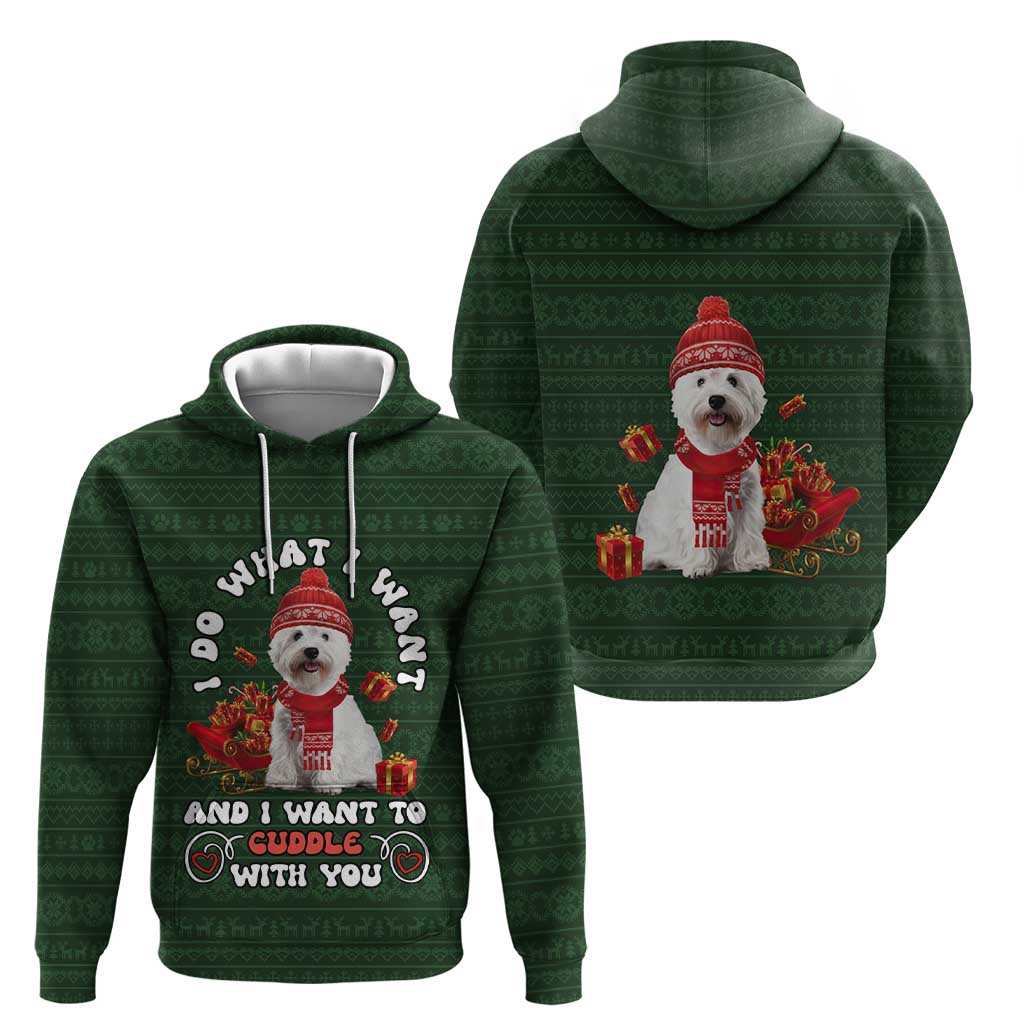 West Highland White Terrier Christmas Zip Hoodie Xmas Holiday Patterns - Wonder Print Shop