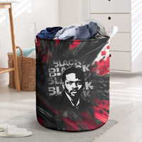 Steve Biko Laundry Basket with Black Consciousness Portrait, Power Fist Symbol and Red-Black Freedom - Wonder Print Shop