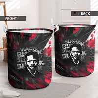 Steve Biko Laundry Basket with Black Consciousness Portrait, Power Fist Symbol and Red-Black Freedom - Wonder Print Shop