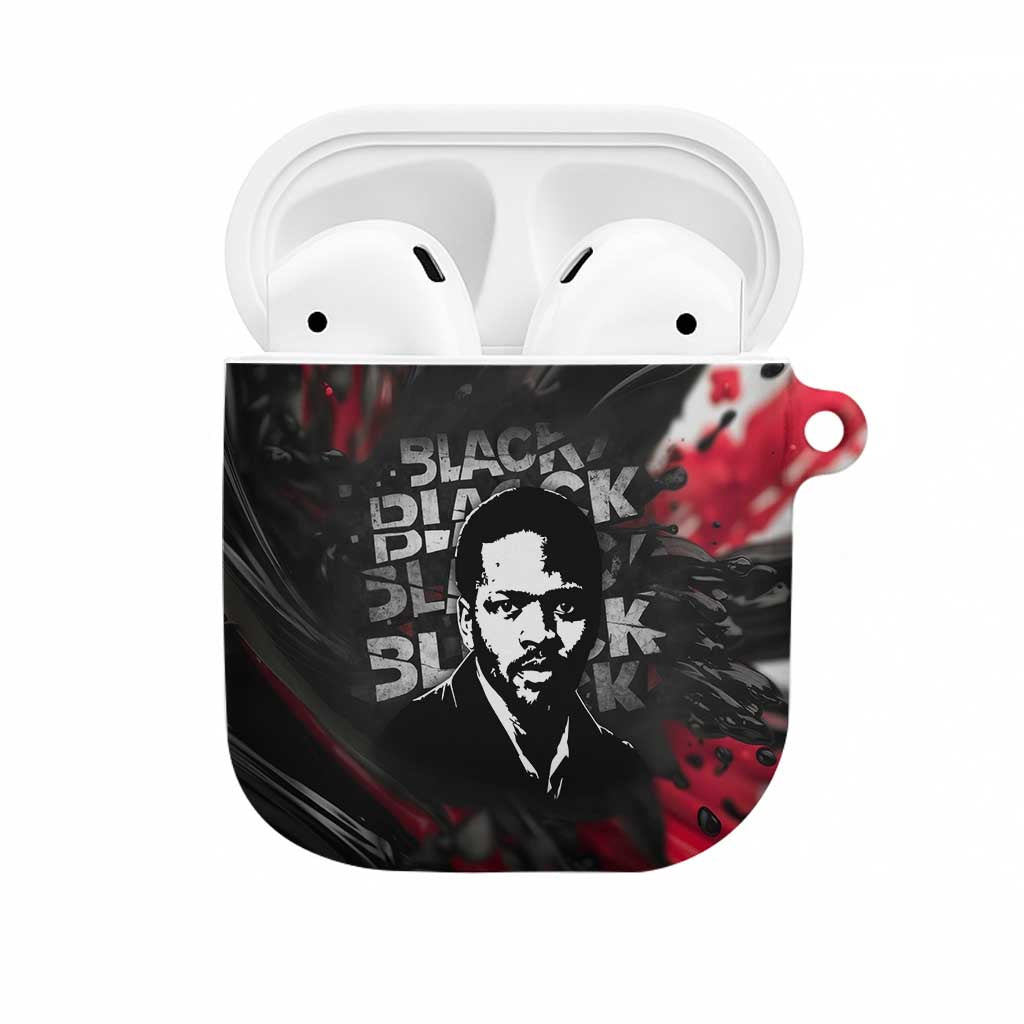Steve Biko AirPods Case with Black Consciousness Portrait, Power Fist Symbol and Red-Black Freedom - Wonder Print Shop