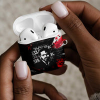 Steve Biko AirPods Case with Black Consciousness Portrait, Power Fist Symbol and Red-Black Freedom - Wonder Print Shop