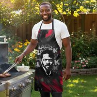 Steve Biko Apron with Black Consciousness Portrait, Power Fist Symbol and Red-Black Freedom - Wonder Print Shop