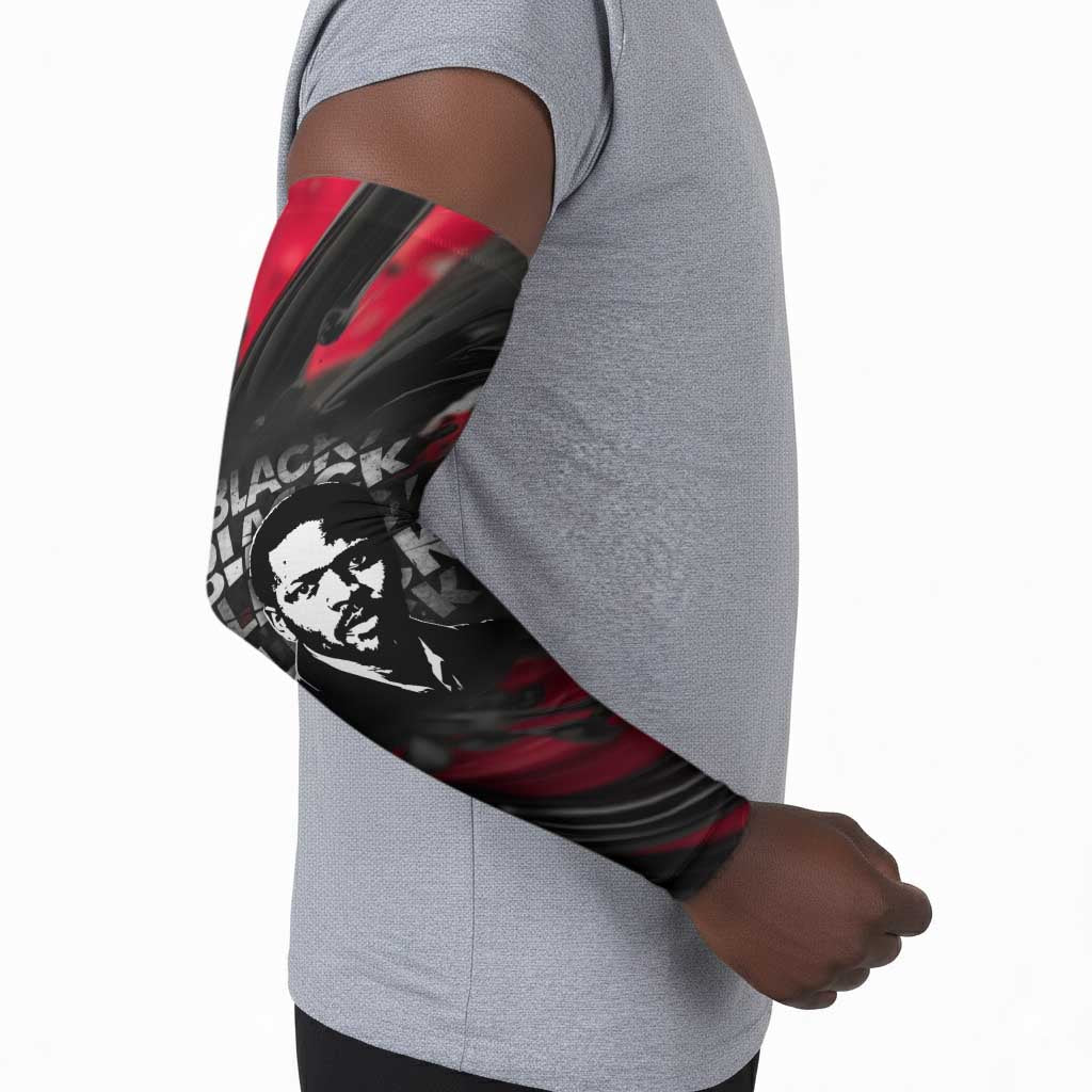 Steve Biko Arm Sleeves with Black Consciousness Portrait, Power Fist Symbol and Red-Black Freedom - Wonder Print Shop