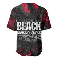 Steve Biko Baseball Jersey with Black Consciousness Portrait, Power Fist Symbol and Red-Black Freedom - Wonder Print Shop