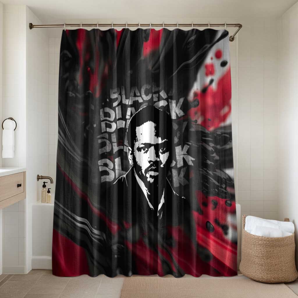 Steve Biko Bathroom Set with Black Consciousness Portrait, Power Fist Symbol and Red-Black Freedom - Wonder Print Shop