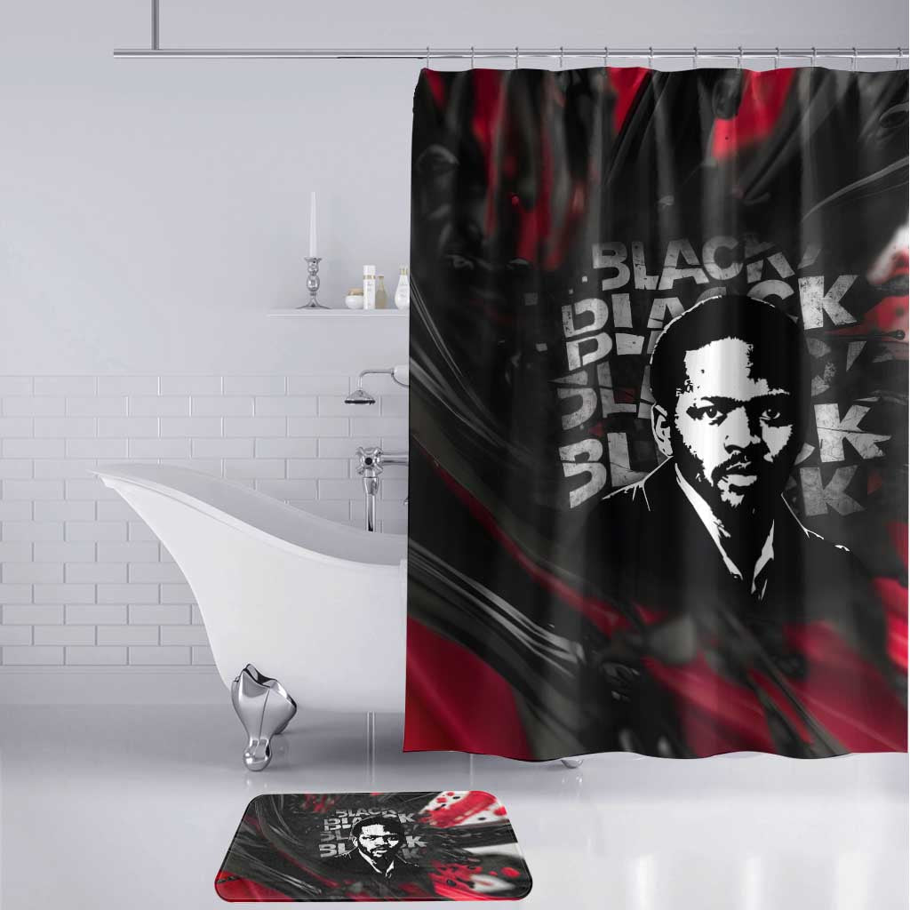 Steve Biko Bathroom Set with Black Consciousness Portrait, Power Fist Symbol and Red-Black Freedom - Wonder Print Shop
