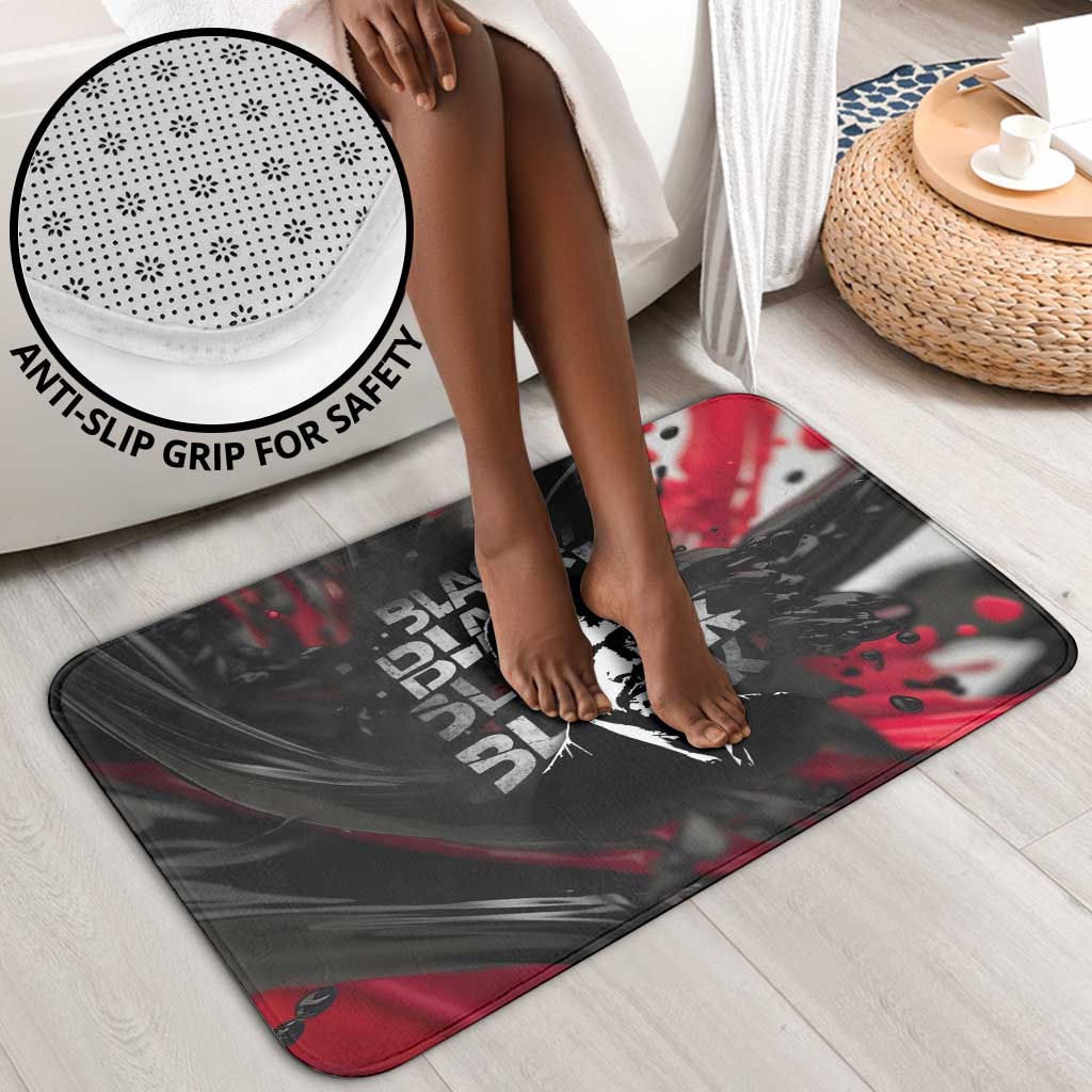 Steve Biko Bathroom Set with Black Consciousness Portrait, Power Fist Symbol and Red-Black Freedom - Wonder Print Shop