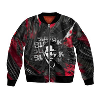Steve Biko Bomber Jacket with Black Consciousness Portrait, Power Fist Symbol and Red-Black Freedom - Wonder Print Shop