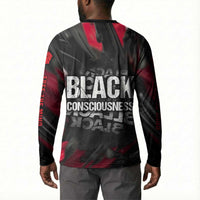Steve Biko Button Sweatshirt with Black Consciousness Portrait, Power Fist Symbol and Red-Black Freedom