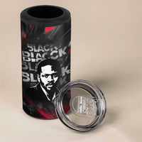 Steve Biko 4 in 1 Can Cooler Tumbler with Black Consciousness Portrait, Power Fist Symbol and Red-Black Freedom - Wonder Print Shop