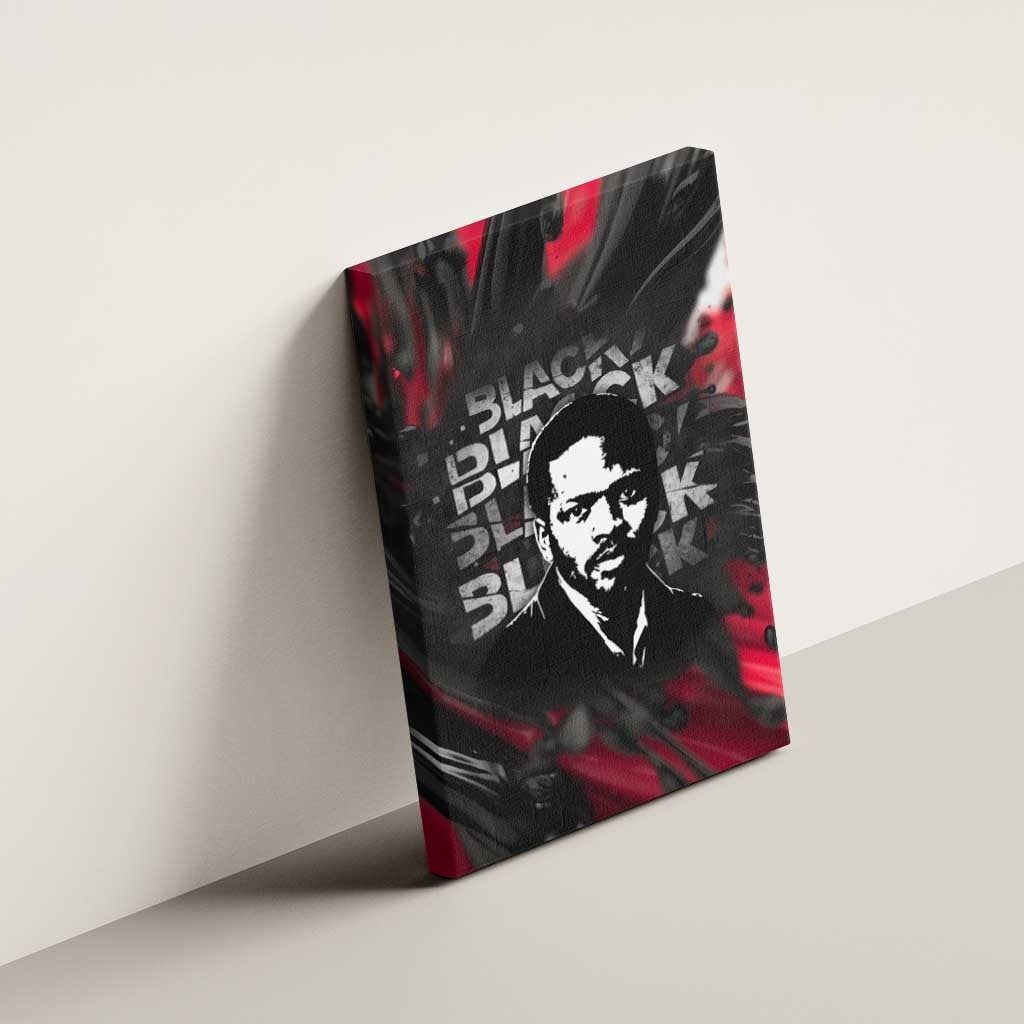 Steve Biko Canvas Wall Art with Black Consciousness Portrait, Power Fist Symbol and Red-Black Freedom - Wonder Print Shop