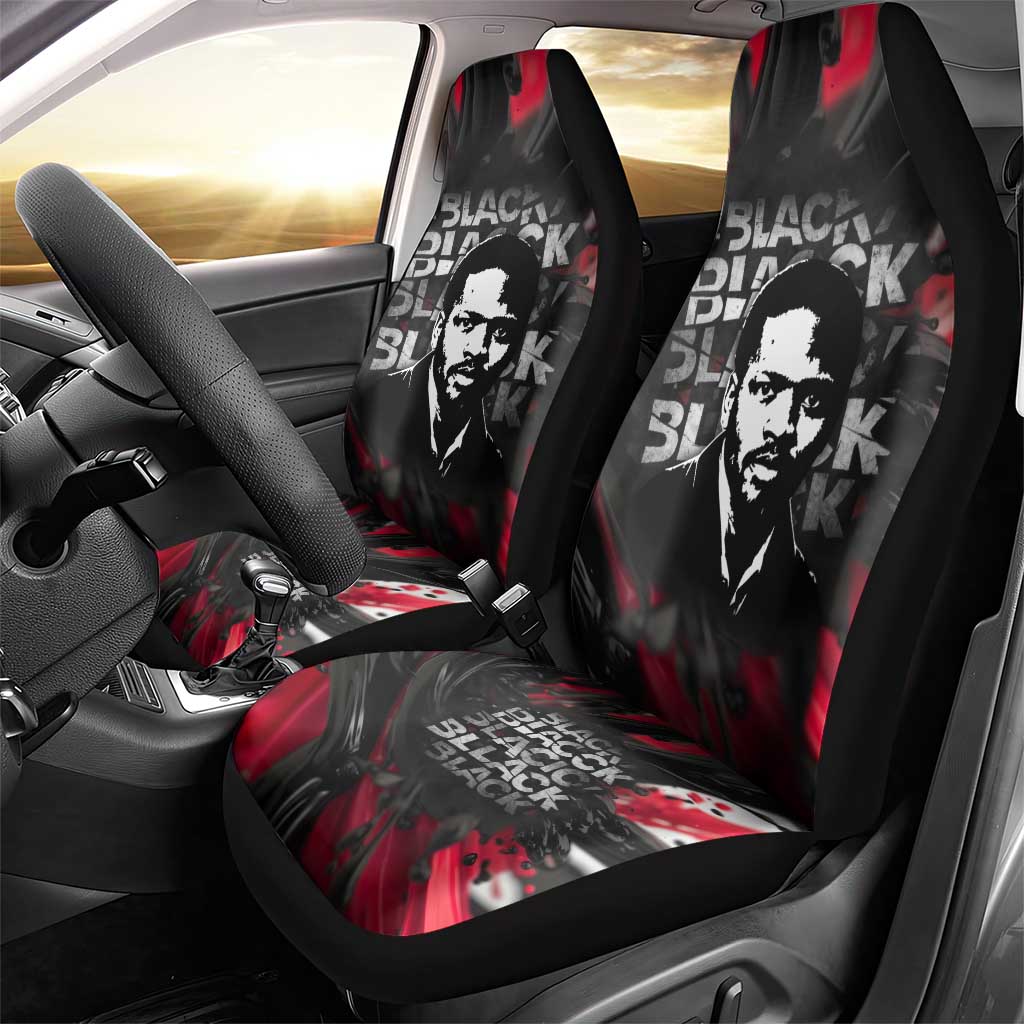 Steve Biko Car Seat Cover with Black Consciousness Portrait, Power Fist Symbol and Red-Black Freedom - Wonder Print Shop