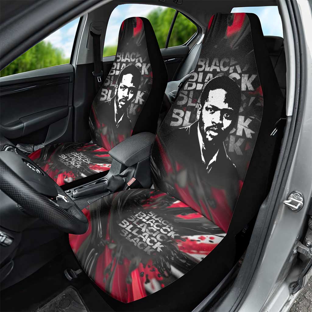 Steve Biko Car Seat Cover with Black Consciousness Portrait, Power Fist Symbol and Red-Black Freedom - Wonder Print Shop