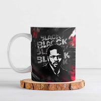 Steve Biko Ceramic Mug with Black Consciousness Portrait, Power Fist Symbol and Red-Black Freedom - Wonder Print Shop