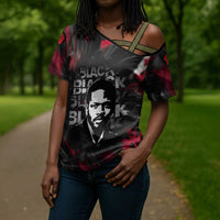 Steve Biko Cross Shoulder Shirt with Black Consciousness Portrait, Power Fist Symbol and Red-Black Freedom - Wonder Print Shop