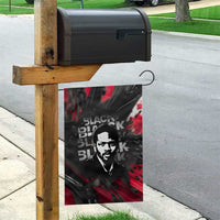 Steve Biko Garden Flag with Black Consciousness Portrait, Power Fist Symbol and Red-Black Freedom - Wonder Print Shop