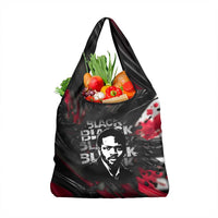 Steve Biko Grocery Bag with Black Consciousness Portrait, Power Fist Symbol and Red-Black Freedom - Wonder Print Shop