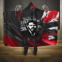 Steve Biko Hooded Blanket with Black Consciousness Portrait, Power Fist Symbol and Red-Black Freedom - Wonder Print Shop