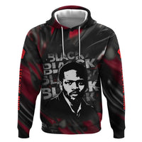 Steve Biko Hoodie with Black Consciousness Portrait, Power Fist Symbol and Red-Black Freedom - Wonder Print Shop