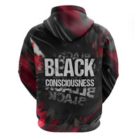 Steve Biko Hoodie with Black Consciousness Portrait, Power Fist Symbol and Red-Black Freedom - Wonder Print Shop