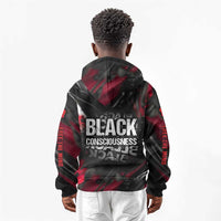 Steve Biko Kid Hoodie with Black Consciousness Portrait, Power Fist Symbol and Red-Black Freedom - Wonder Print Shop