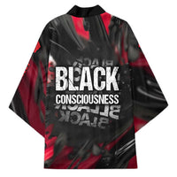 Steve Biko Kimono with Black Consciousness Portrait, Power Fist Symbol and Red-Black Freedom - undefined